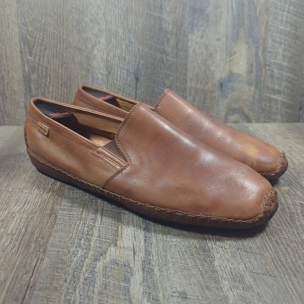 Pikolinos Jerez Loafers Shoes Mens Size 12 US 46 EU Brown Leather Slip On Casual